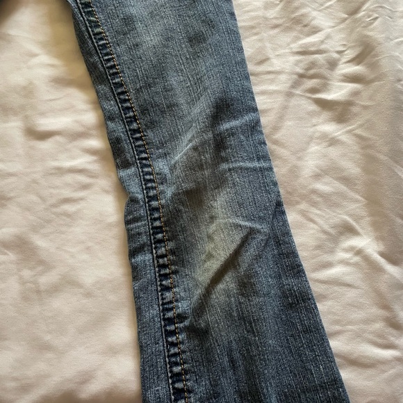 Brand freestyle Revolution size 7 girls flared jeans stretchy with pockets - Picture 4 of 8